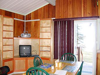 Dining area in the two bedroom kitchen suite.